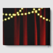 Lights de cinéma Livre d'invité Bat mitzvah jaune (Verso)