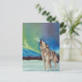 Lights de danse hurlant carte postale loup (Debout devant)