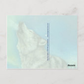 Lights de danse hurlant carte postale loup (Dos)