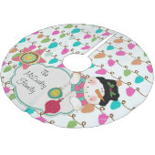 Lights Happy Snowman Custom Holiday Tree Rok Kerstboom Rok (Gekanteld)