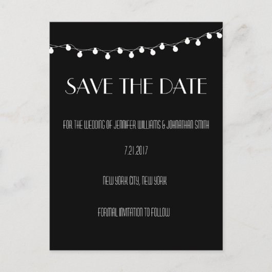 Lights Modern Enregistrer Les Cartes De Date (Devant)