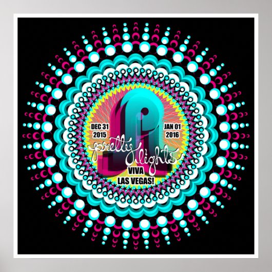  Lights NYE Poster Las Vegas 2015 (Voorkant)