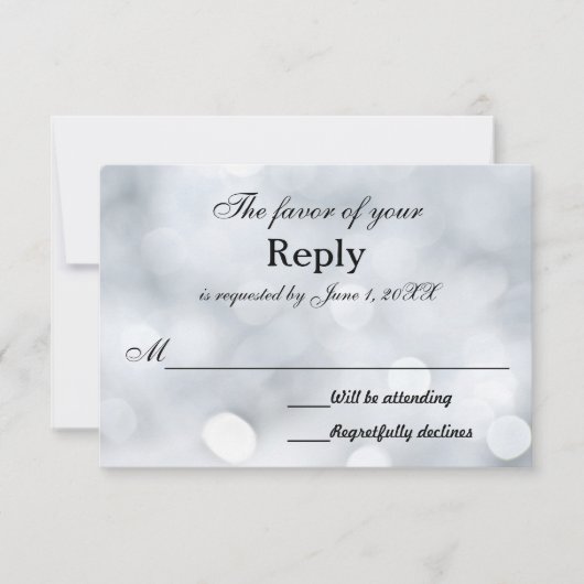 Lights RSVP Mariage Response Cartes (Devant)