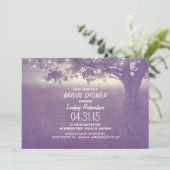 Lights Tree rustieke bruids douche uitnodiging (Staand voorkant)