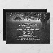 Lights Tree rustieke repetitie diner uitnodiging (Voorkant / Achterkant)