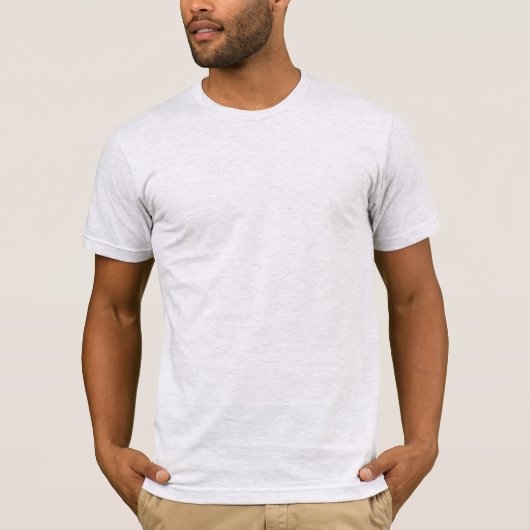 Lightweight Ash Grey Tee in Cozy Tri-Blend Fabric T-shirt (Voorkant)