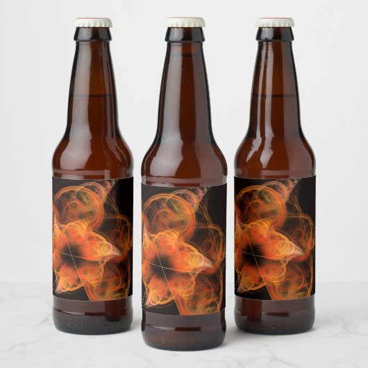 Lightworks Abstracte kunst Bier Etiket (Flessen)