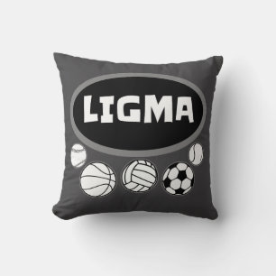Ligma Balls Funny Meme en Sarcastic Gaming Humor Kussen