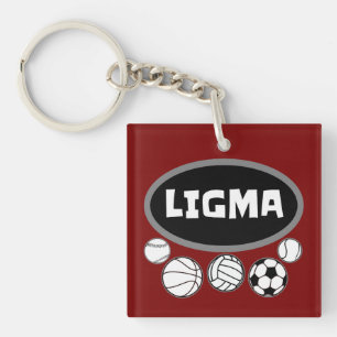 Ligma Balls Funny Meme en Sarcastic Gaming Humor Sleutelhanger