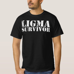 Ligma Survivor - Meme Red Box Logo T-shirt
