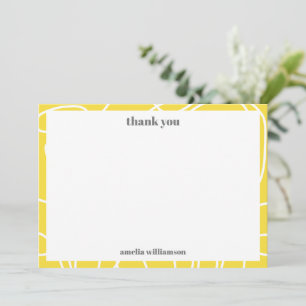 Ligne Abstraite Jaune Invitation de Mariage Person