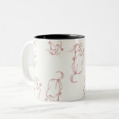 Ligne abstraite tasse de rat de travail (Devant gauche)