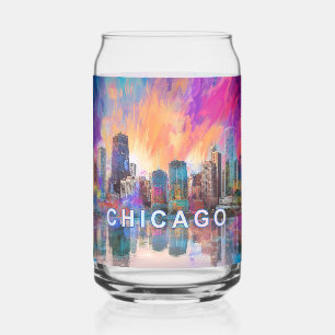 Ligne aérienne colorée de Chicago