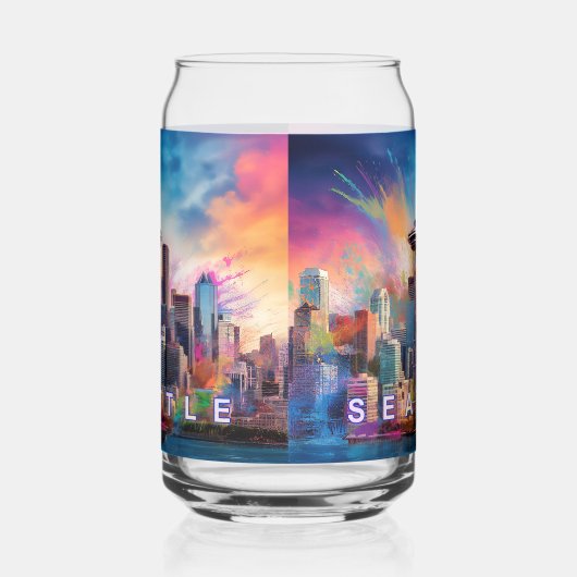 Ligne aérienne colorée Seattle (Droite)