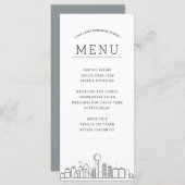 Ligne aérienne de Dallas | Menu Dîner Mariage (Devant / Derrière)