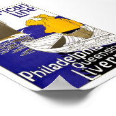 LIGNE AMÉRICAINE - Poster Vintage voyage (Coin)