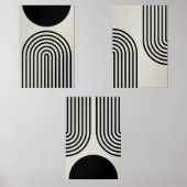 Ligne Art Parabolas Solid Semi-Cercle OEuvre mural (Recto)