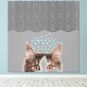 Ligne art points abstraits fixations chats toile p (Insitu (Plancher de Bois))