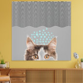 Ligne art points abstraits fixations chats toile p (Insitu(Salon))