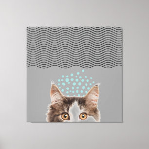 Ligne art points abstraits fixations chats toile p