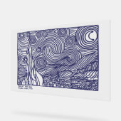 Ligne Art Starry Night Stretted Canvas Imprimer (Angle)