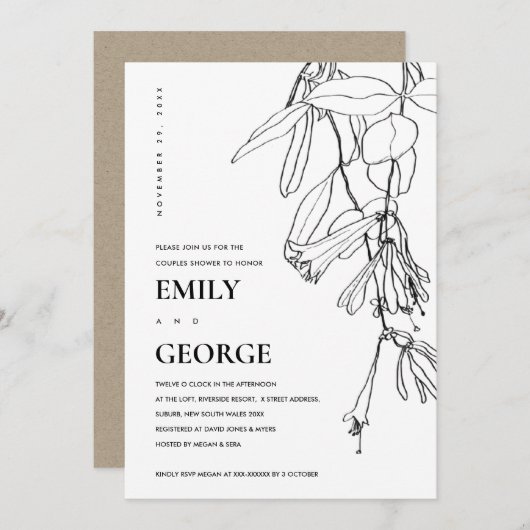 LIGNE BLANCHE NOIRE DESSINANT LA CARTE DE DOUCHE F (Devant / Derrière)