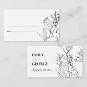 LIGNE BLANCHE NOIRE MODERNE DESSINANT LES CARTES D (Devant / Derrière)