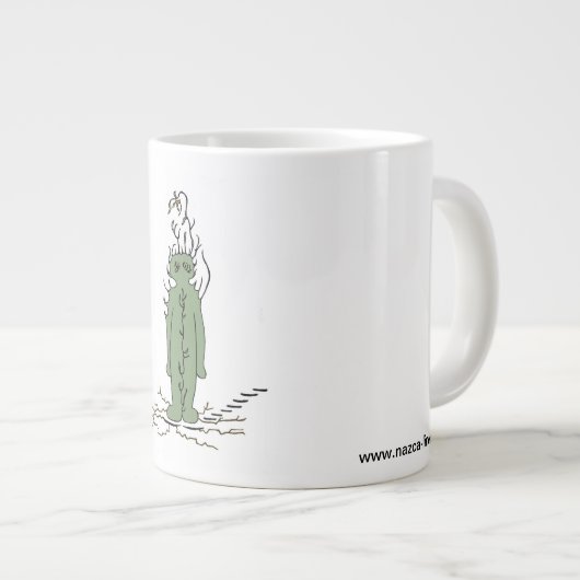 Ligne blanche tasse de Nazca d'astronaute de (Devant droit)