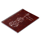 Ligne blanche violon sur le carnet de notes à (Côté gauche)