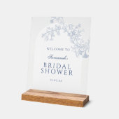 Ligne bleue Fête des mariées florale attiré Bienve (Angle)