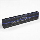 Ligne Bleue fine - Plaque de nom de conception de