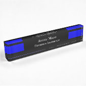Ligne Bleue fine - Plaque de nom de conception net