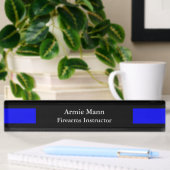 Ligne Bleue fine - Plaque de nom de conception net