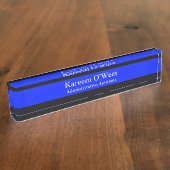 Ligne Bleue fine - Plaque de nom de conception sim (Taille)