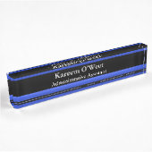 Ligne Bleue fine - Plaque de nom de conception sim