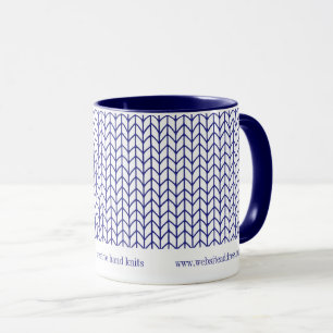 LIGNE BLEUE KNIT Business ID Marine Combo Mug