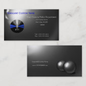 Ligne Bleue Mince - 911 Carte de visite (Devant / Derrière)