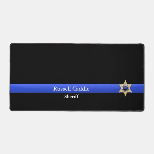 Ligne Bleue Mince - Badge Star Sheriff Chef (Recto)