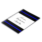 Ligne bleue mince carnet (Côté gauche)