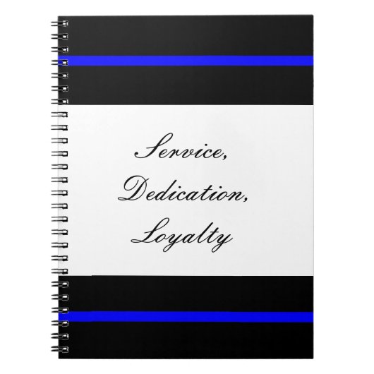 Ligne bleue mince carnet (Devant)