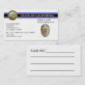 Ligne Bleue Mince Carte de visite pour LEO (Devant / Derrière)