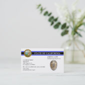 Ligne Bleue Mince Carte de visite pour LEO (Debout devant)