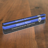 Ligne Bleue Mince - Dispatcher Radio 911 Plaque Co (Taille)