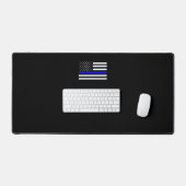 Ligne bleue mince et drapeau américain (Clavier et souris)