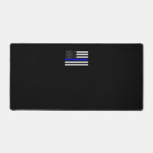 Ligne bleue mince et drapeau américain (Recto)
