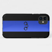 Ligne Bleue Mince et menottes Coque-Mate coque iph (Dos (Horizontal))