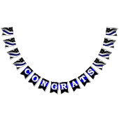 Ligne Bleue Mince Félicitations Drapeaux de Buntin (Tout)