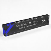 Ligne Bleue Mince - Menottes Plaque