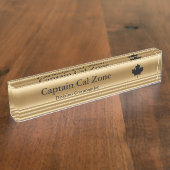 Ligne Bleue Mince Plaque d'identification Feuille  (Taille)