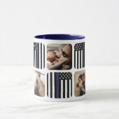 Ligne Bleue Mince Policeman Photo Café Mug (Centre)